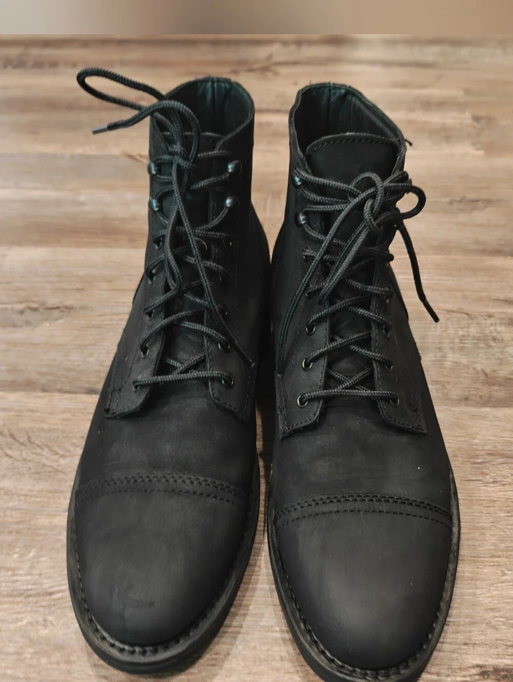 Thursday Boot Co Captain Boots in Black Matte Leather Mens Size 10.5